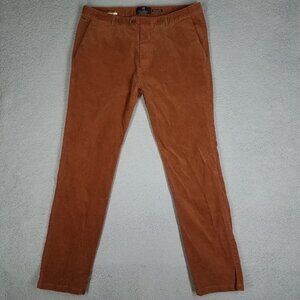 Scotch & Soda Corduroy Newman Pants Adult 36 X 33 Brown Stretch Casual Men's